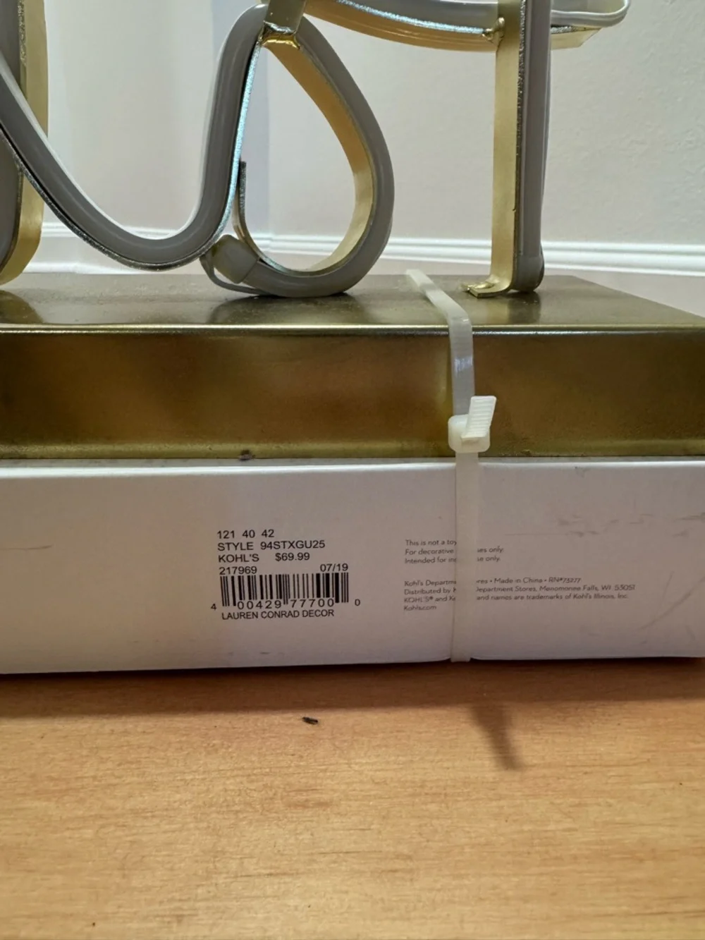 NIB Lauren Conrad “FALALA” LED Neon Sign Light Up Metal Stocking Holder